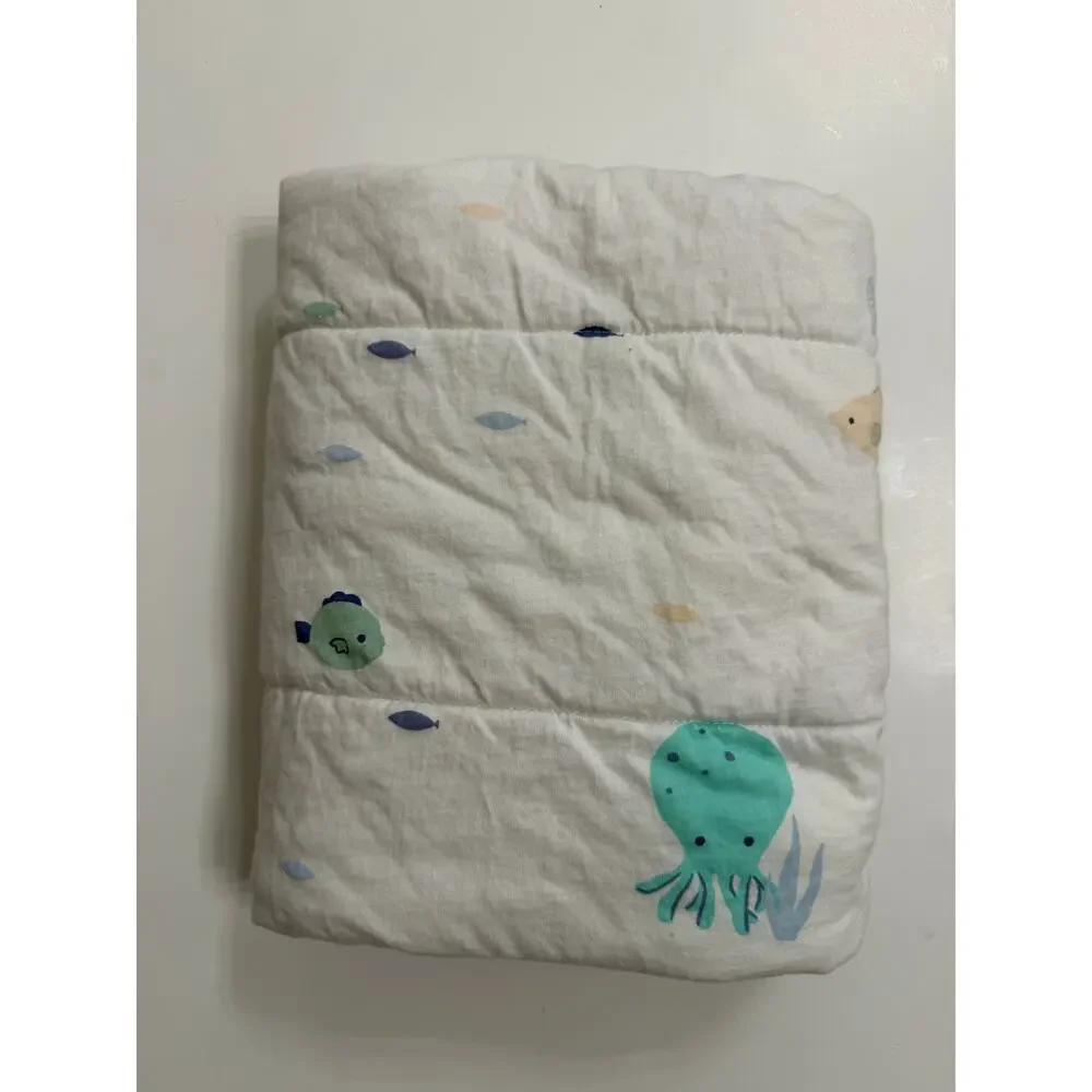 Cloud Island Target Sea Creatures Animal Fish Octopus Blue Baby Blanket Cotton